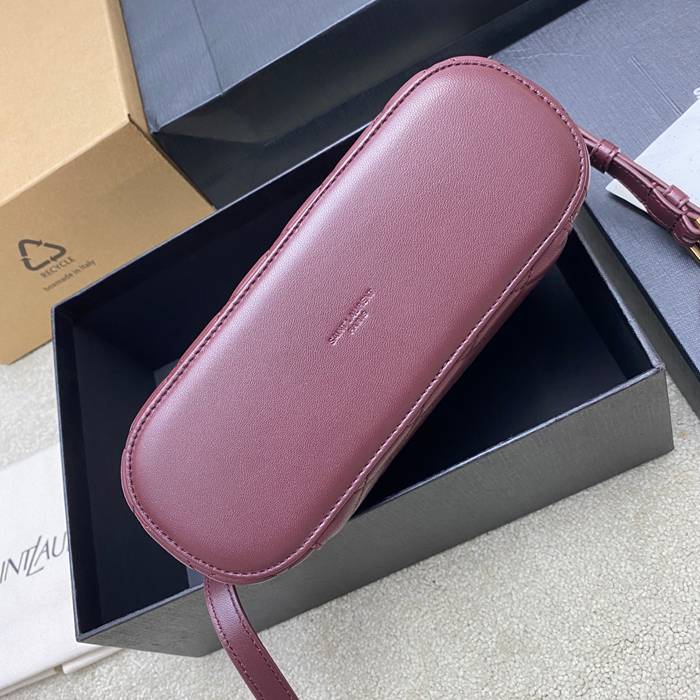 SAINT LAURENT 851572 ラムレザー レッド、ゴールド ハンドバッグ クラシック 15x8cm サイズ:22.5x15x8cm