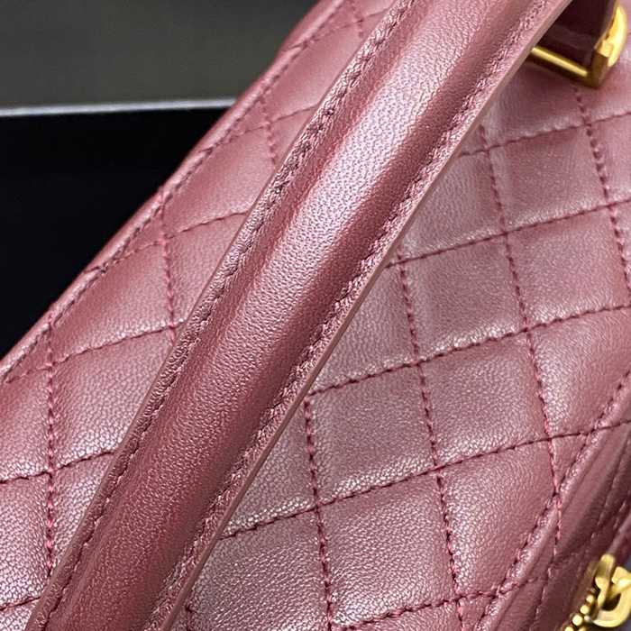 SAINT LAURENT 851572 ラムレザー レッド、ゴールド ハンドバッグ クラシック 15x8cm サイズ:22.5x15x8cm