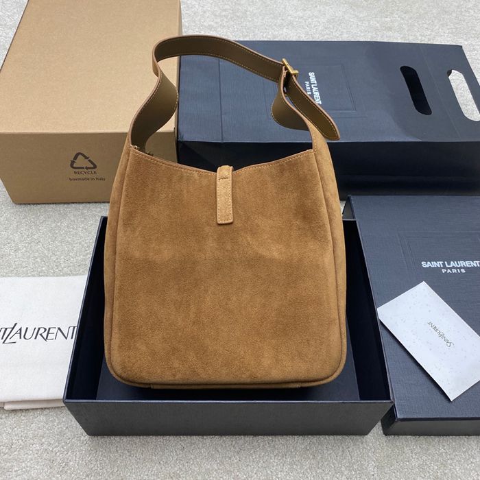 SAINT LAURENT 713938 マット ゴールド、キャラメル、マット 脇下バッグ クラシック 23x22cm サイズ:23x22cm