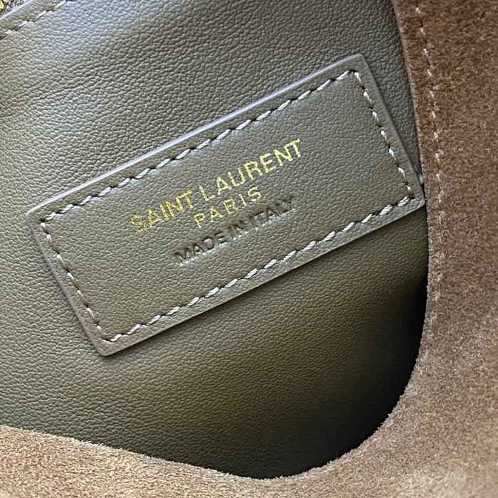 SAINT LAURENT 713938 マット ゴールド、キャラメル、マット 脇下バッグ クラシック 23x22cm サイズ:23x22cm