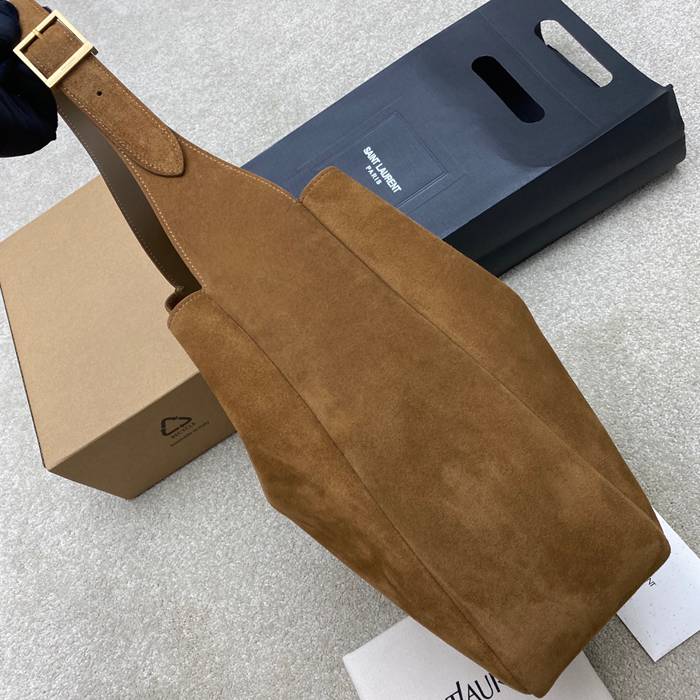 SAINT LAURENT 753837 マット ゴールド、キャラメル、マット 脇下バッグ 大、クラシック 31x30x13cm サイズ:31x30x13cm
