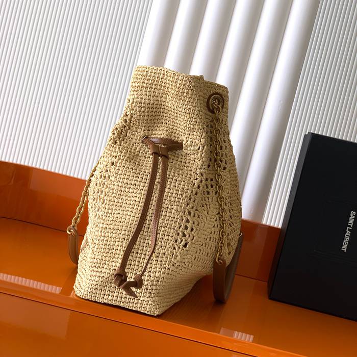 SAINT LAURENT 838876 編み ゴールド ハンドバッグ チェーン、ジェイミー 35x35x10cm サイズ:35x35x10cm