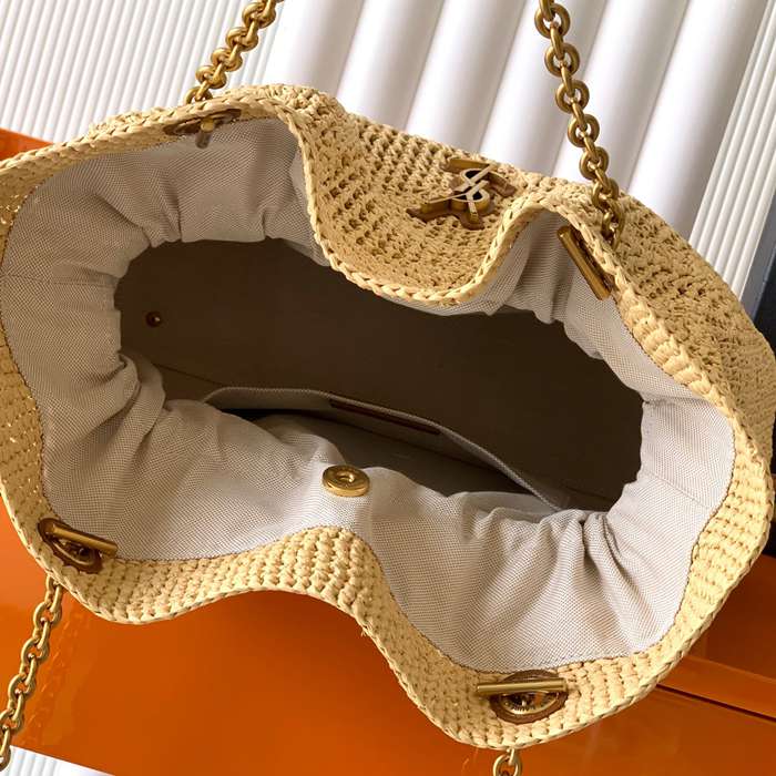 SAINT LAURENT 838876 編み ゴールド ハンドバッグ チェーン、ジェイミー 35x35x10cm サイズ:35x35x10cm