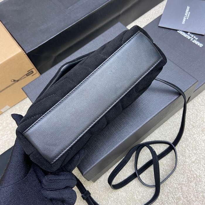 SAINT LAURENT 467072 マット ブラック、ゴールド、マット ハンドバッグ クラシック 20x14cm サイズ:20x14cm