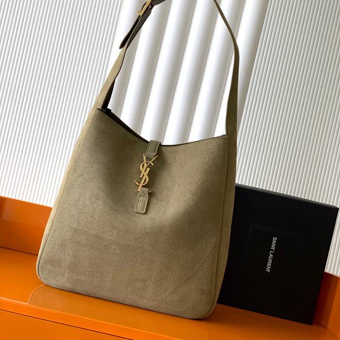 SAINT LAURENT 753837 マット グリーン、ゴールド、マット 脇下バッグ 大、クラシック 31x30x13cm サイズ:31x30x13cm