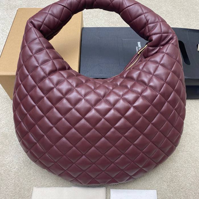 SAINT LAURENT 858160 ラムレザー レッド、ゴールド ハンドバッグ イカール 47x35x15cm サイズ:47x35x15cm