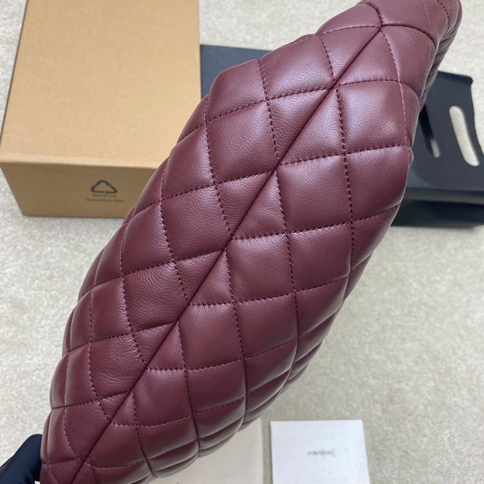 SAINT LAURENT 858160 ラムレザー レッド、ゴールド ハンドバッグ イカール 47x35x15cm サイズ:47x35x15cm