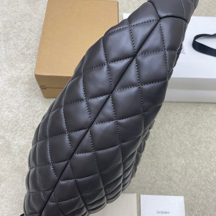 SAINT LAURENT 858160 ラムレザー グレー、ゴールド ハンドバッグ イカール 47x35x15cm サイズ:47x35x15cm