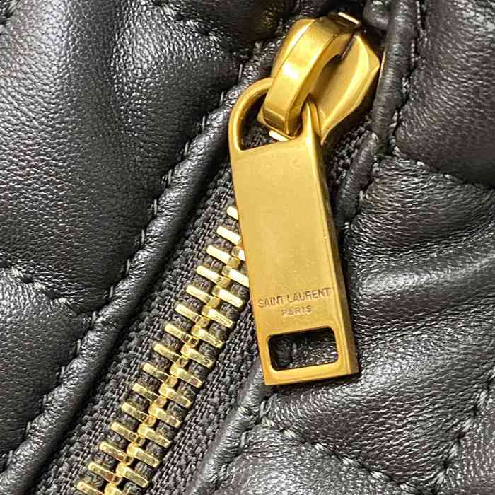 SAINT LAURENT 858160 ラムレザー グレー、ゴールド ハンドバッグ イカール 47x35x15cm サイズ:47x35x15cm