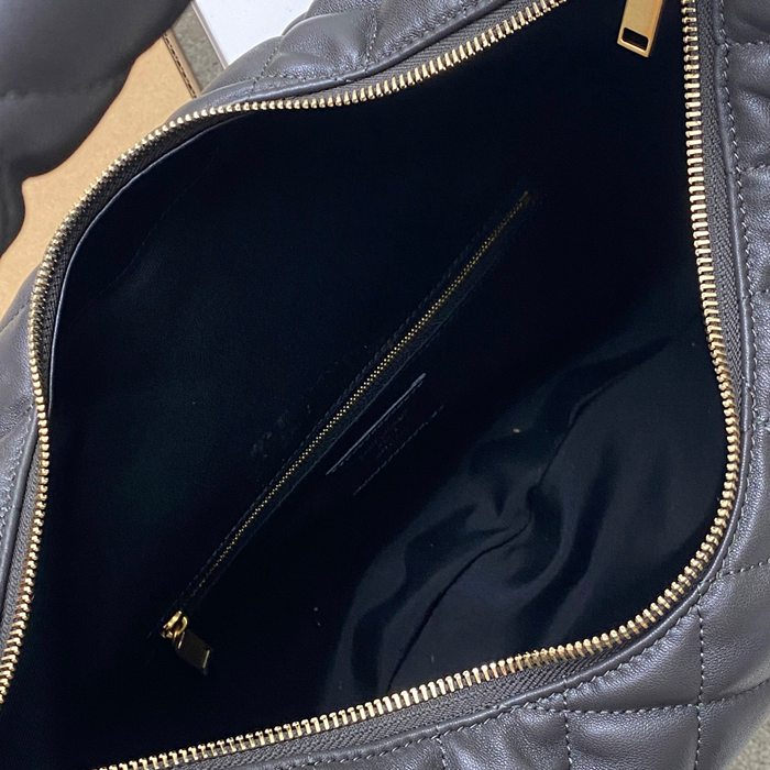 SAINT LAURENT 858160 ラムレザー グレー、ゴールド ハンドバッグ イカール 47x35x15cm サイズ:47x35x15cm