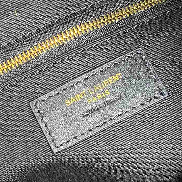 SAINT LAURENT 858160 ラムレザー グレー、ゴールド ハンドバッグ イカール 47x35x15cm サイズ:47x35x15cm