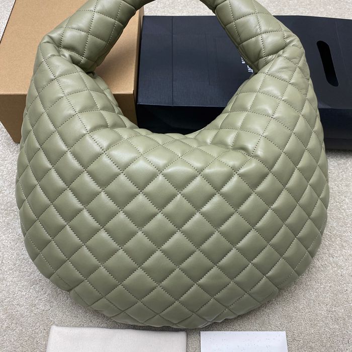 SAINT LAURENT 858160 ラムレザー グリーン、ゴールド ハンドバッグ イカール 47x35x15cm サイズ:47x35x15cm