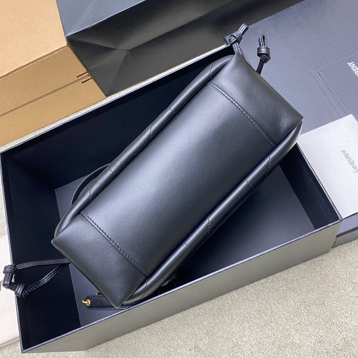 SAINT LAURENT 862712 ラムレザー ブラック、ゴールド トートバッグ ジェイミー 26x18x11cm サイズ:26x18x11cm
