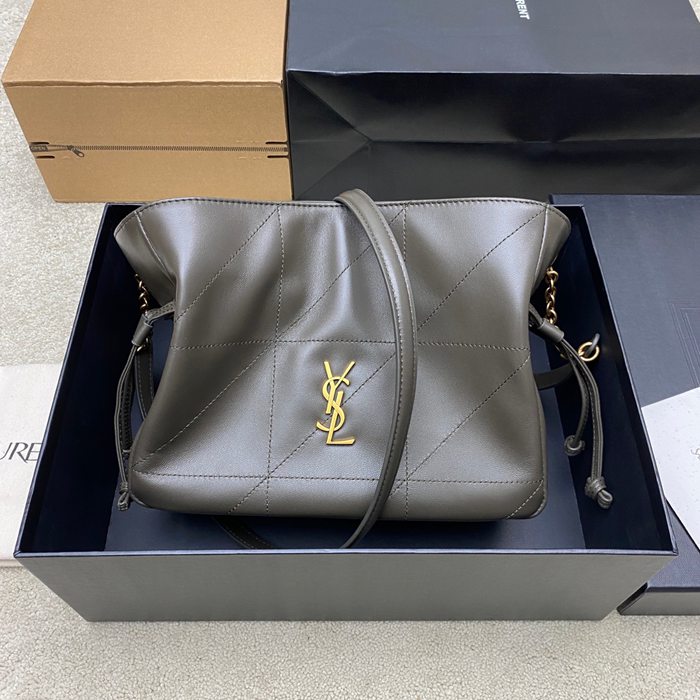 SAINT LAURENT 862712 ラムレザー グリーン、ゴールド トートバッグ ジェイミー 26x18x11cm サイズ:26x18x11cm