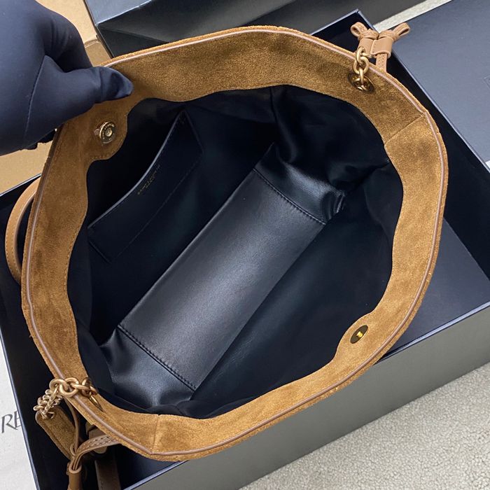 SAINT LAURENT 862712 マット ブラウン、ゴールド、マット トートバッグ ジェイミー 26x18x11cm サイズ:26x18x11cm