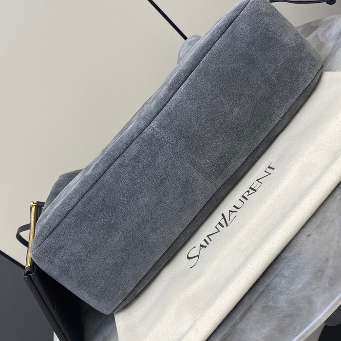 SAINT LAURENT 809824 マット グレー、ゴールド、マット トートバッグ、脇下バッグ ジェイミー 35x35x10cm サイズ:35x35x10cm