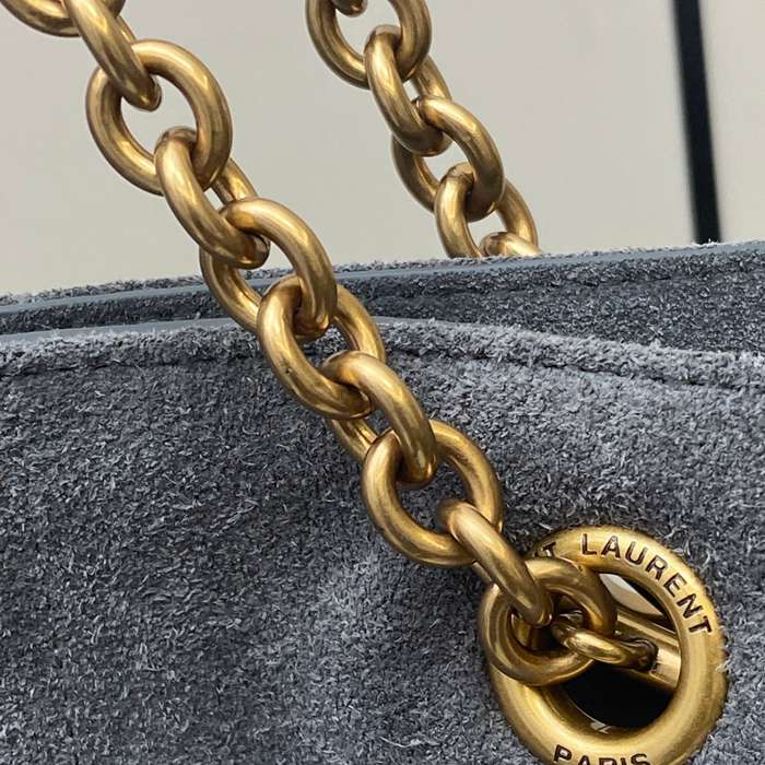 SAINT LAURENT 809824 マット グレー、ゴールド、マット トートバッグ、脇下バッグ ジェイミー 35x35x10cm サイズ:35x35x10cm