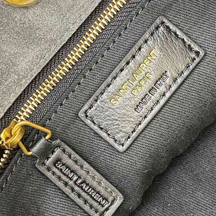 SAINT LAURENT 809824 マット グレー、ゴールド、マット トートバッグ、脇下バッグ ジェイミー 35x35x10cm サイズ:35x35x10cm