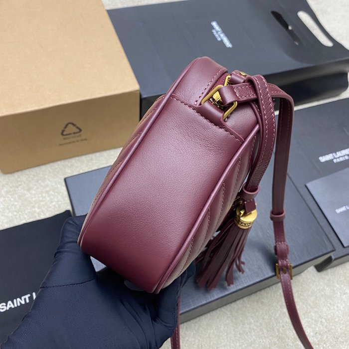 SAINT LAURENT 505730 レッド、ゴールド 斜め掛けバッグ クラシック 23x16cm サイズ:23x16cm