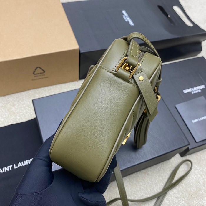 SAINT LAURENT 505730 グリーン、ゴールド 斜め掛けバッグ クラシック 23x16cm サイズ:23x16cm