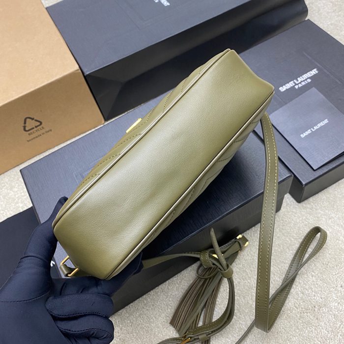 SAINT LAURENT 505730 グリーン、ゴールド 斜め掛けバッグ クラシック 23x16cm サイズ:23x16cm