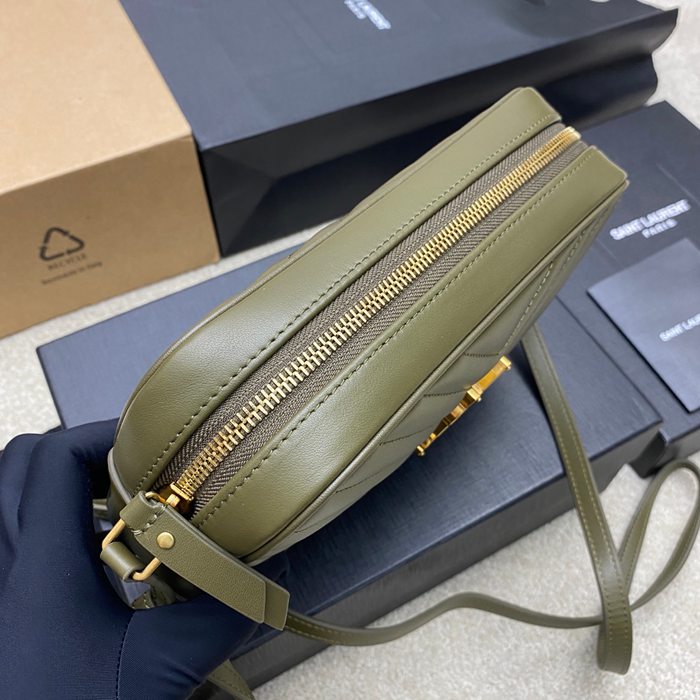 SAINT LAURENT 505730 グリーン、ゴールド 斜め掛けバッグ クラシック 23x16cm サイズ:23x16cm
