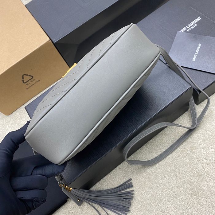 SAINT LAURENT 505730 グレー、ゴールド 斜め掛けバッグ クラシック 23x16cm サイズ:23x16cm
