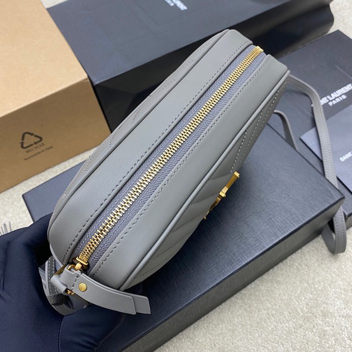 SAINT LAURENT 505730 グレー、ゴールド 斜め掛けバッグ クラシック 23x16cm サイズ:23x16cm