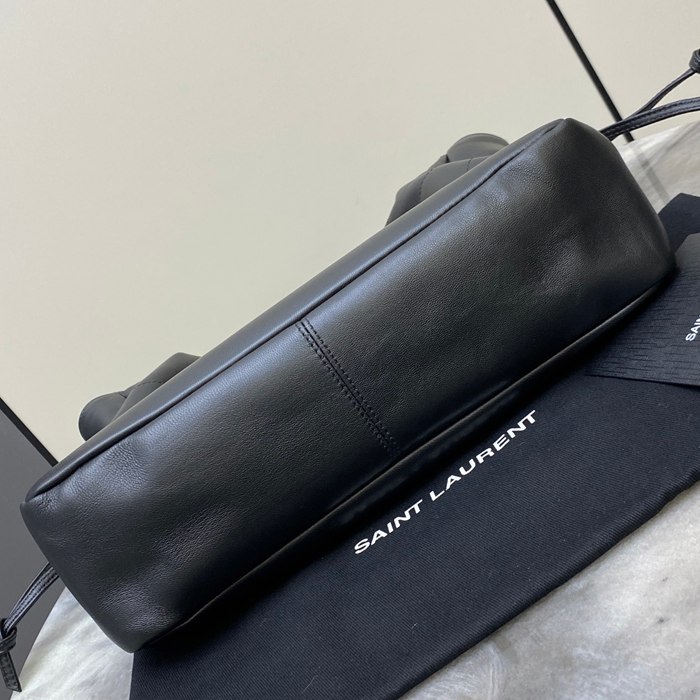 SAINT LAURENT 833948 ラムレザー ブラック、ゴールド トートバッグ、脇下バッグ ジェイミー 29x27x11cm サイズ:29x27x11cm