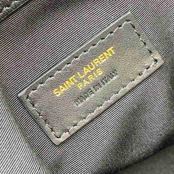 SAINT LAURENT 833948 ラムレザー ブラック、ゴールド トートバッグ、脇下バッグ ジェイミー 29x27x11cm サイズ:29x27x11cm