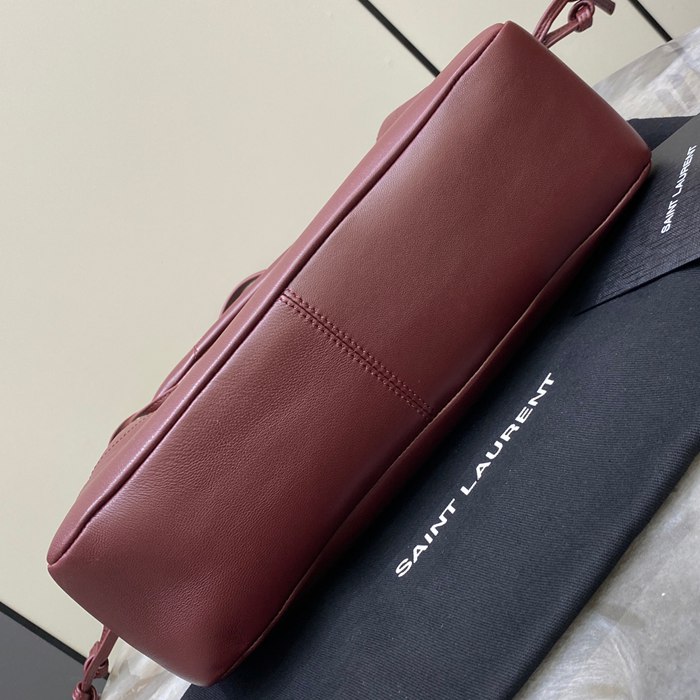 SAINT LAURENT 833948 ラムレザー レッド、ゴールド トートバッグ、脇下バッグ ジェイミー 29x27x11cm サイズ:29x27x11cm