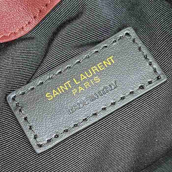 SAINT LAURENT 833948 ラムレザー レッド、ゴールド トートバッグ、脇下バッグ ジェイミー 29x27x11cm サイズ:29x27x11cm