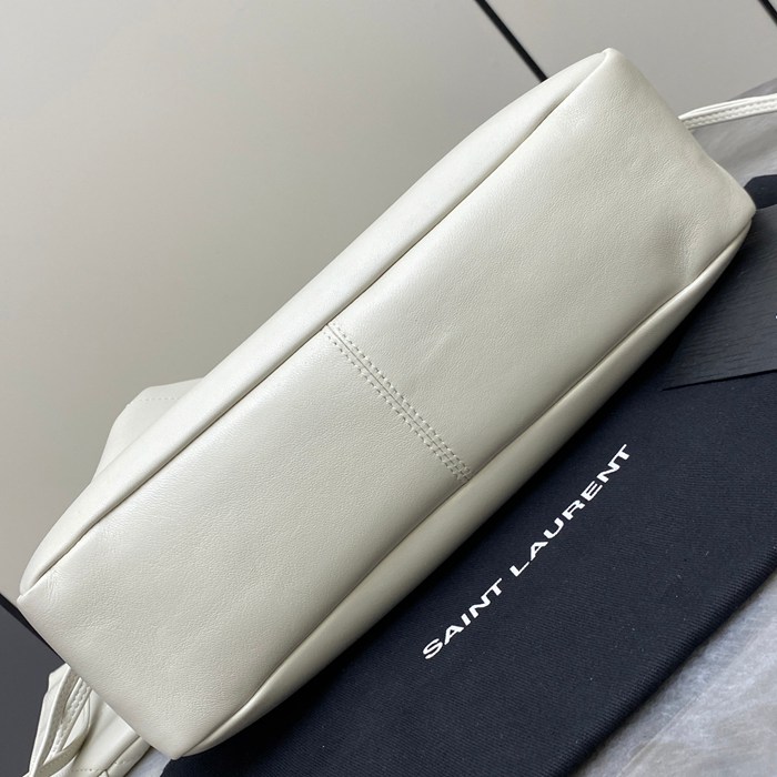 SAINT LAURENT 833948 ラムレザー ホワイト、ゴールド トートバッグ、脇下バッグ ジェイミー 29x27x11cm サイズ:29x27x11cm