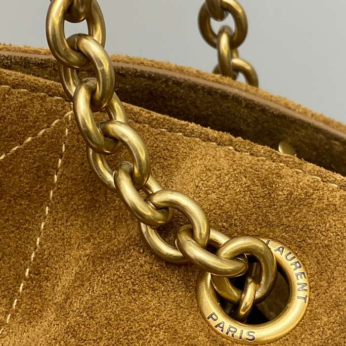 SAINT LAURENT 833948 ラムレザー、マット ゴールド、キャラメル、マット トートバッグ、脇下バッグ ジェイミー 29x27x11cm サイズ:29x27x11cm