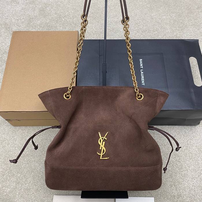 SAINT LAURENT 833948 ラムレザー、マット ゴールド、マット トートバッグ、脇下バッグ ジェイミー 29x27x11cm サイズ:29x27x11cm