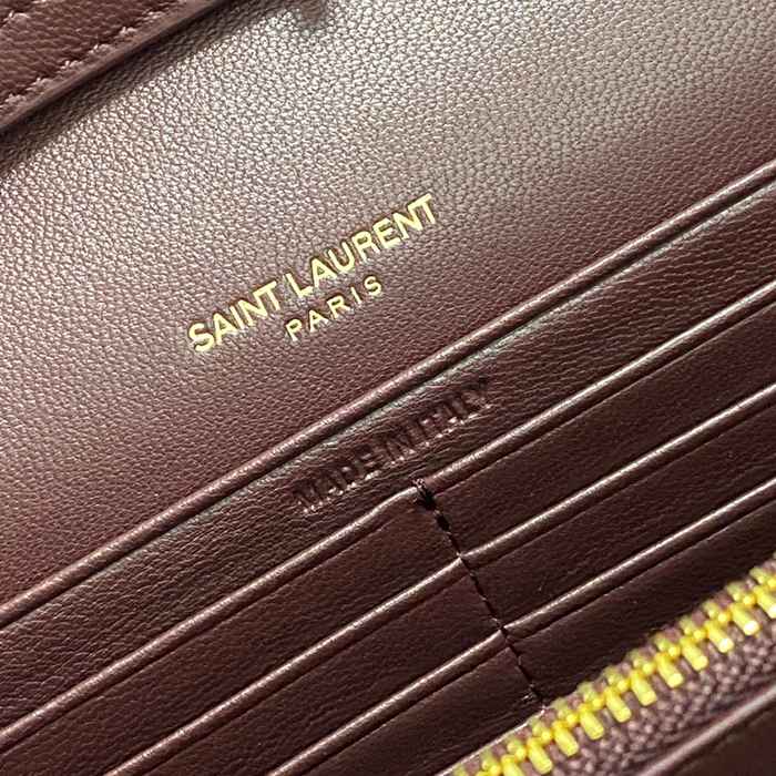 SAINT LAURENT 377828 ラムレザー レッド、ゴールド ハンドバッグ チェーン、クラシック 14x5cm サイズ:22.5x14x4cm