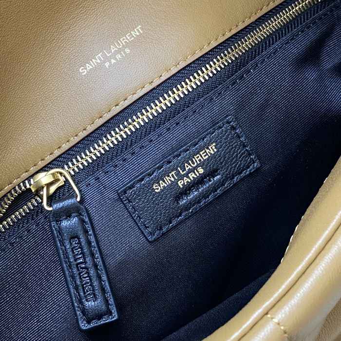 SAINT LAURENT 577476 ラムレザー、カーフレザー ゴールド、シルバー、キャラメル 斜め掛けバッグ チェーン、クラシック 29x17x11cm サイズ:29x17x11cm