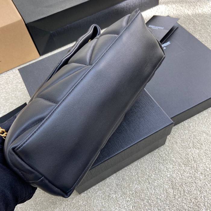 SAINT LAURENT 577476 ラムレザー、カーフレザー ブラック、ゴールド、シルバー 斜め掛けバッグ チェーン、クラシック 29x17x11cm サイズ:29x17x11cm