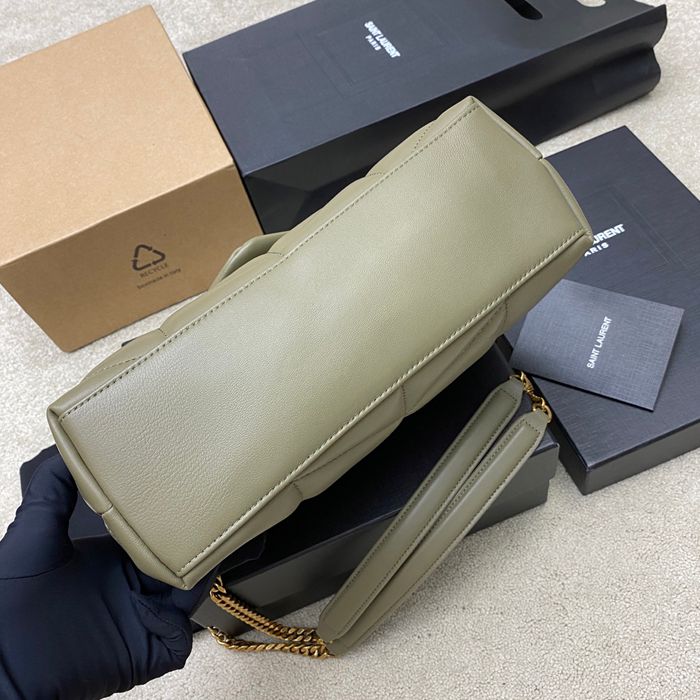 SAINT LAURENT 577476 ラムレザー、カーフレザー グリーン、ゴールド 斜め掛けバッグ チェーン、クラシック 29x17x11cm サイズ:29x17x11cm