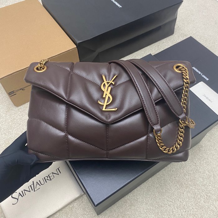 SAINT LAURENT 577476 ラムレザー、カーフレザー ゴールド 斜め掛けバッグ チェーン、クラシック 29x17x11cm サイズ:29x17x11cm