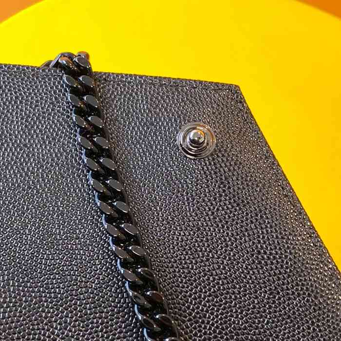SAINT LAURENT 377828 カーフレザー ゴールド 斜め掛けバッグ、封筒バッグ 封筒、クラシック 14x5cm サイズ:22.5x14x4cm