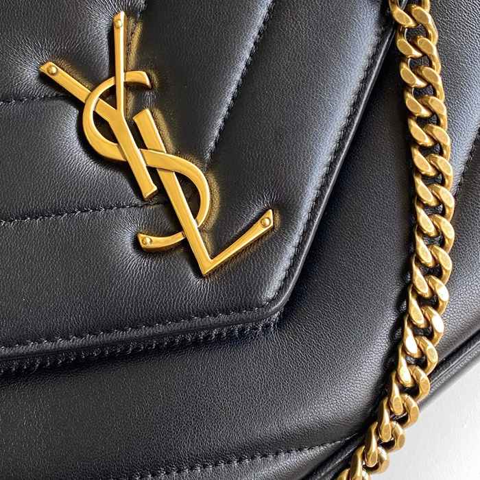 SAINT LAURENT 801439 ラムレザー 斜め掛けバッグ チェーン 29x17cm サイズ:29x17cm