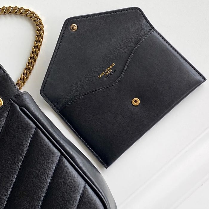 SAINT LAURENT 801439 ラムレザー 斜め掛けバッグ チェーン 29x17cm サイズ:29x17cm