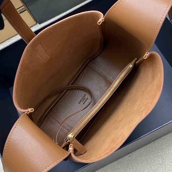 SAINT LAURENT 850533 ブラウン、ゴールド ショルダーバッグ、脇下バッグ クラシック 22x22x10cm サイズ:22x22x10cm