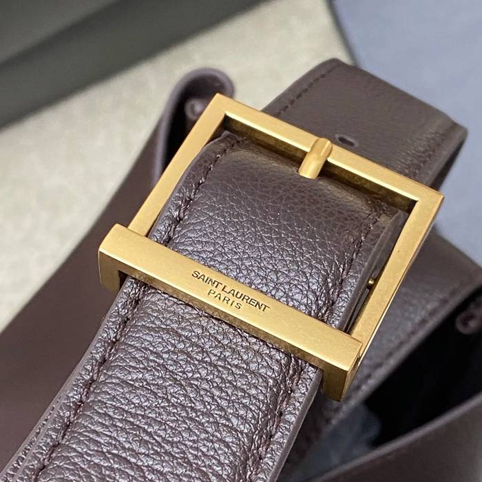 SAINT LAURENT 850545 カーフレザー ブラック、ゴールド ショルダーバッグ、脇下バッグ クラシック 31x30x13cm サイズ:31x30x13cm