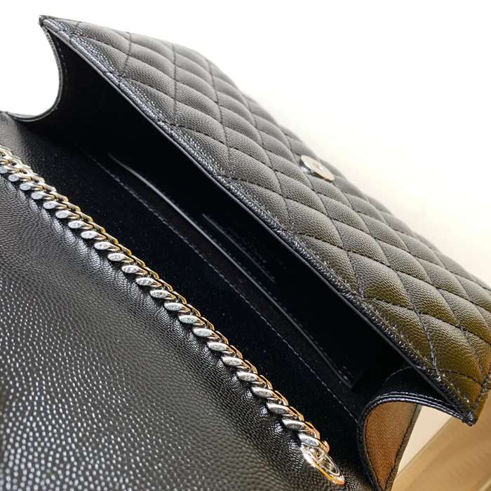 SAINT LAURENT 526286 カーフレザー 斜め掛けバッグ、封筒バッグ 封筒、ベッキー、クラシック 21x13cm サイズ:21x13cm
