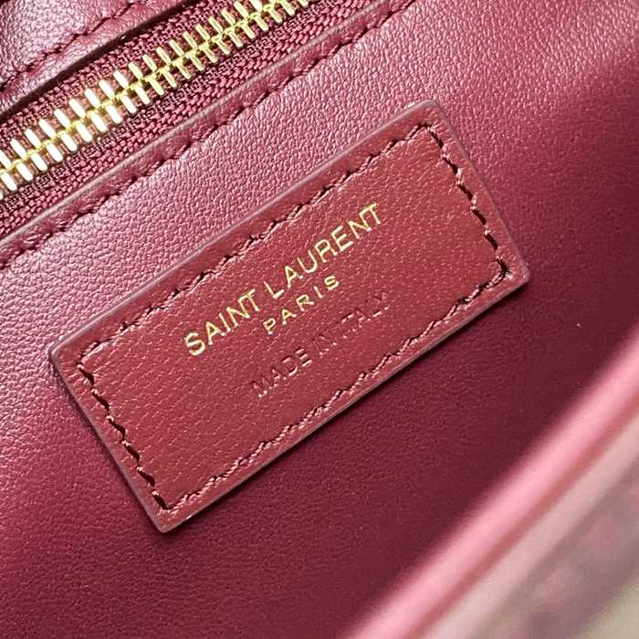 SAINT LAURENT 657228 ワニ革 レッド、ゴールド ショルダーバッグ、脇下バッグ クラシック 16x6cm サイズ:24.5x16x6cm