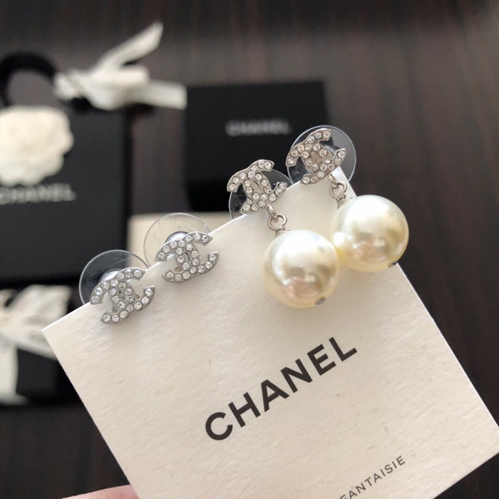 シャネル スタイル ピアス C パール
