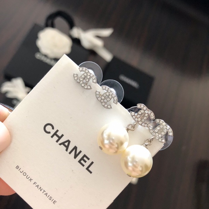 シャネル スタイル ピアス C パール