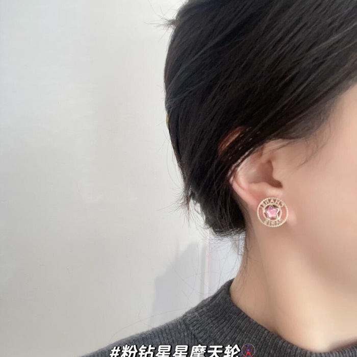 シャネル スタイル ピアス スター ピンク